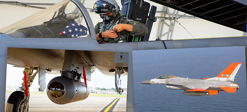 새로운 적외선 포드를 장착한 F-15, AIM-120을 이용 F-16 격추 - 2021.08.10
