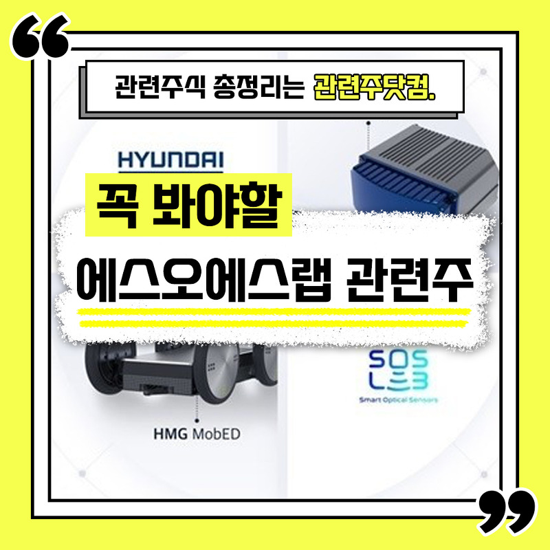 에스오레스랩 관련주 총정리 TOP4 (업데이트) | 대장주, 테마주 | 관련주닷컴