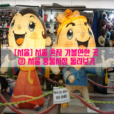 [서울] 서울 혼자 가볼만한곳…② 서울 풍물시장 둘러보기