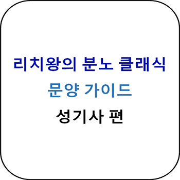 리치왕의 분노 클래식 - 성기사 주문양 보조문양 총정리