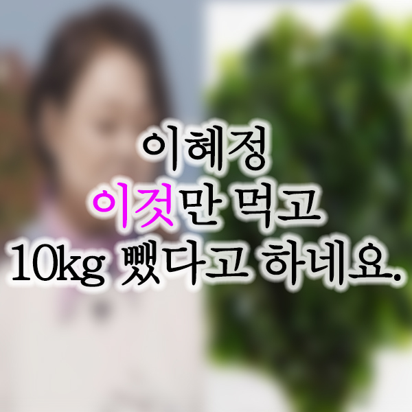 이혜정 이것 먹고 10kg 뺐다?  다이어트 비법 화제