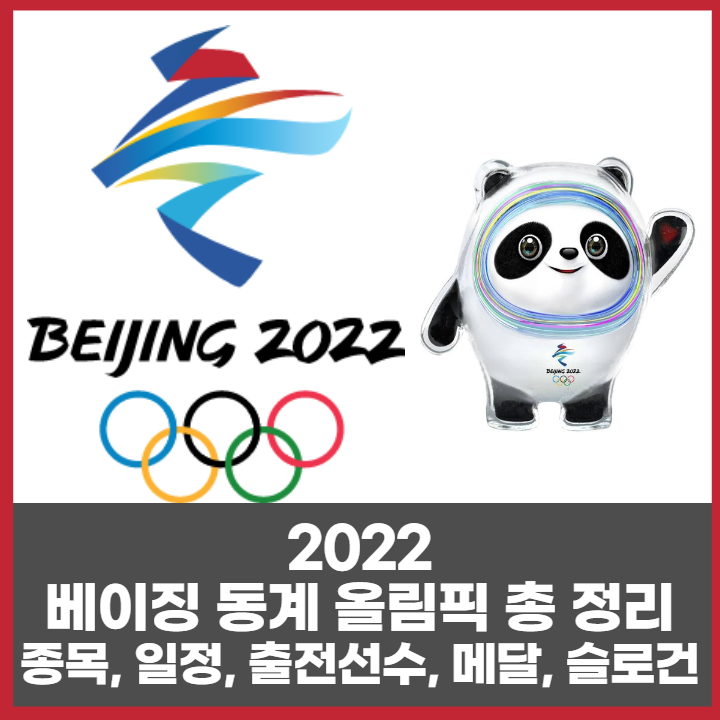 2022 베이징 동계 올림픽 정리 (종목, 일정, 출전선수, 메달 디자인, 슬로건)