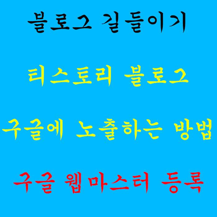 티스토리 블로그 구글에 노출하는 방법- 구글 웹마스터 등록