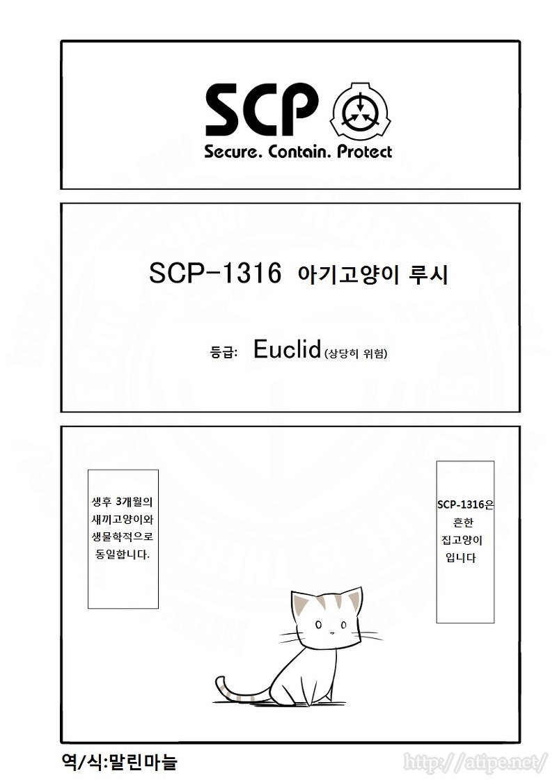 스파이 SCP - 1316 아기고양이 루시(고양이형 첩보 도구)