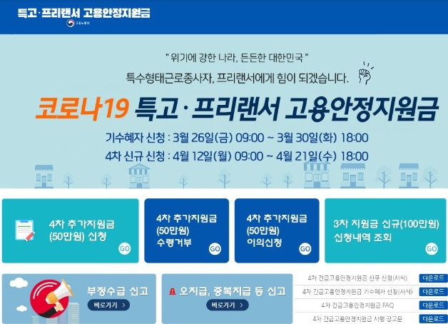 4차 재난지원금 신청대상 프리랜서 신청기간 필독!