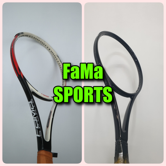 파마 스포츠 테니스라켓 '비상' 유광 올 블랙 버전으로 도색
