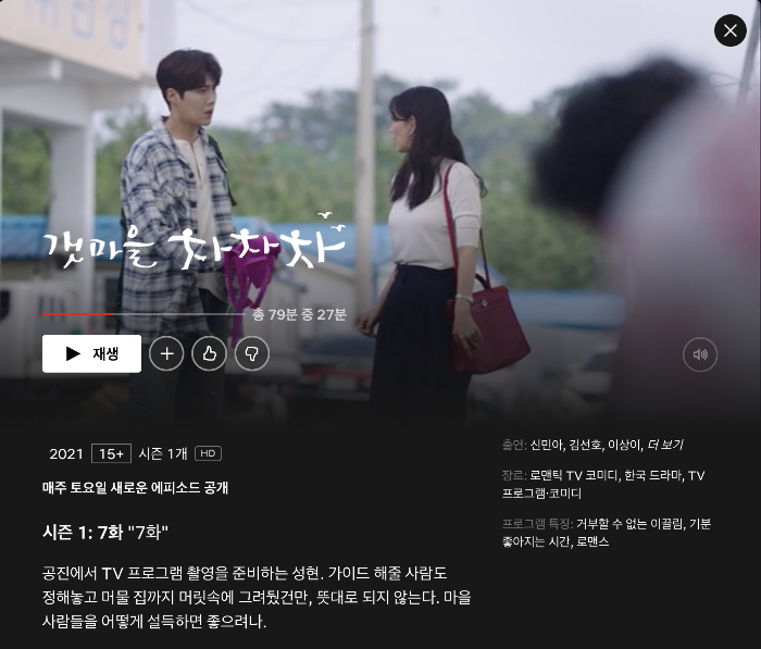 넷플릭스 tvN 갯마을 차차차