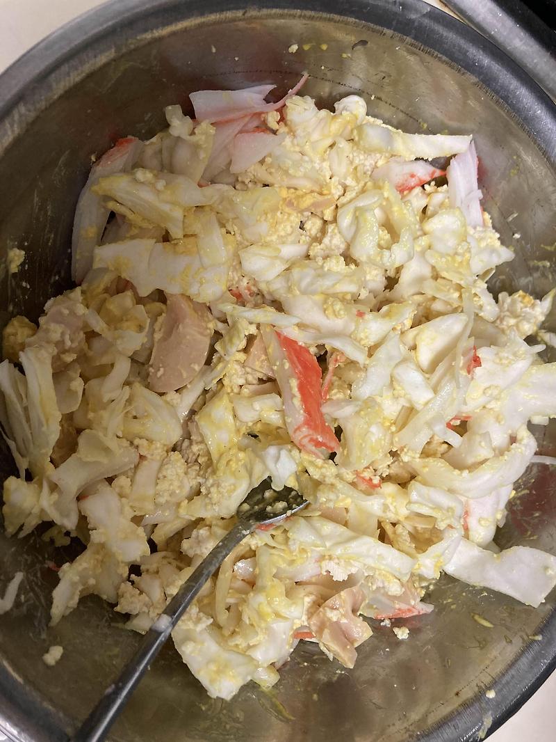[다이어트 요리] 양배추 계란 크래미 다이어트 샌드위치