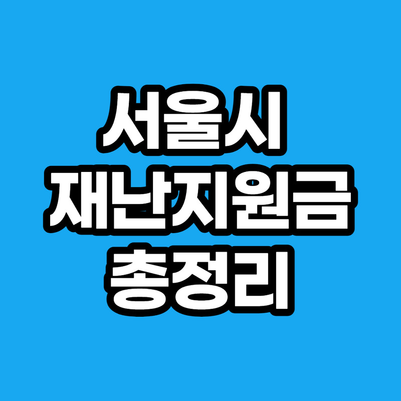 서울 재난지원금 신청자격, 신청방법
