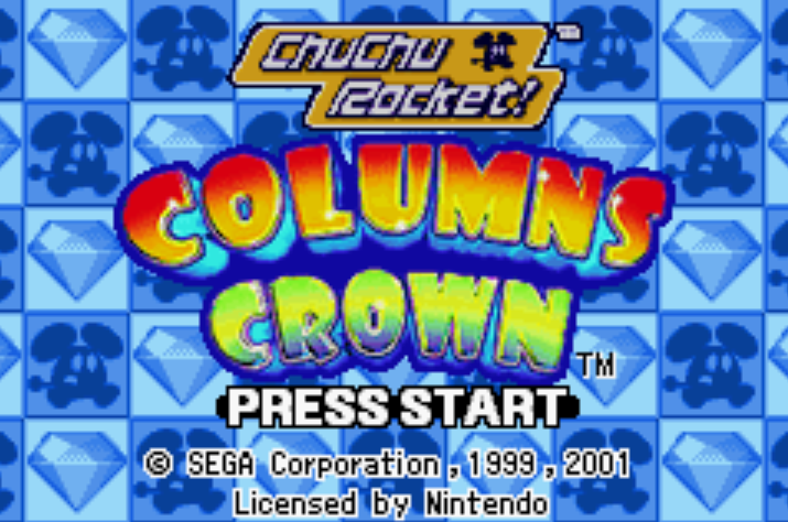 2 Games in 1 Columns Crown + ChuChu Rocket! - 게임보이 어드밴스 / 유럽판 (E) 롬파일 받기