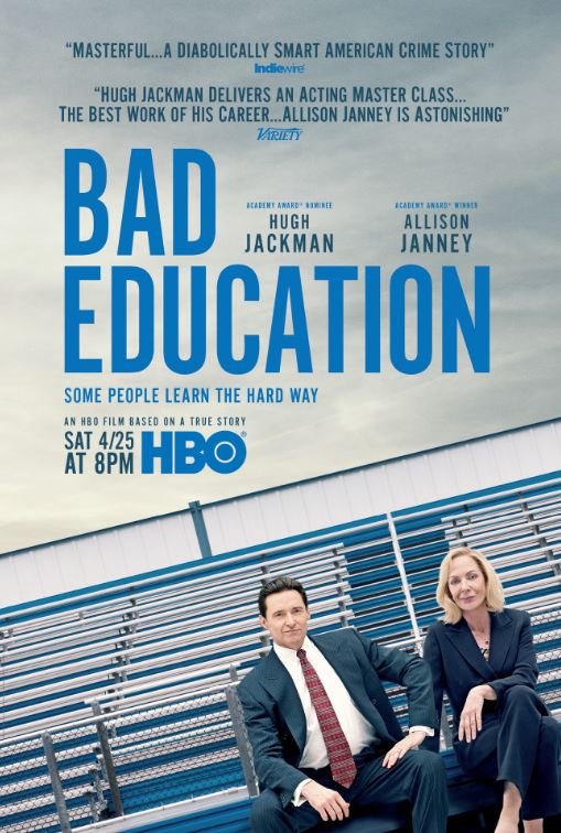 [HBO/Wavve] 배드 에듀케이션. Bad Education. 2019실화 바탕 영화. 휴 잭맨이 열연했다.