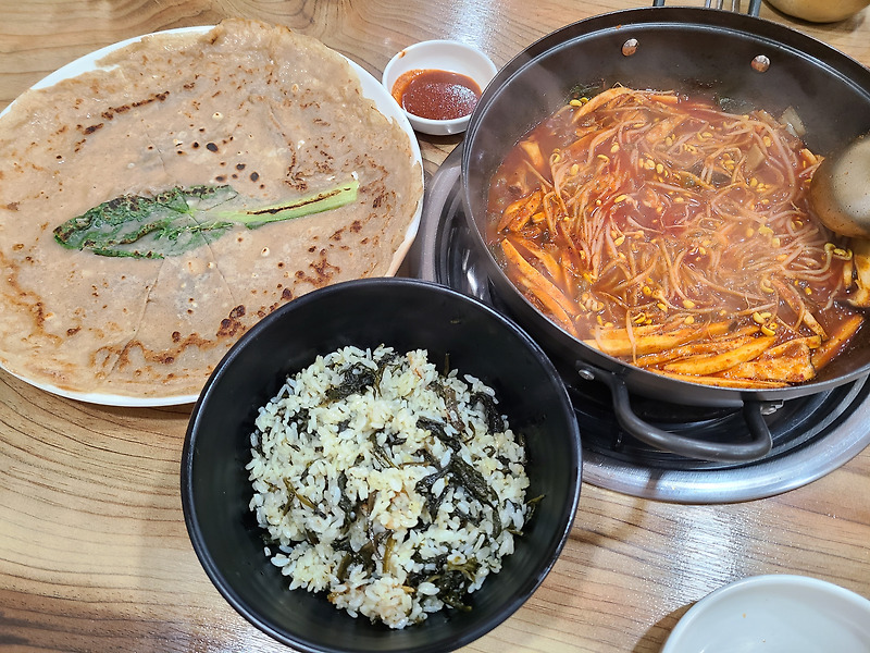 [신중동 맛집] 구)팔덕식당 현)오세식당에서 매콤한 등갈비찜과 고소한 곤드레밥!