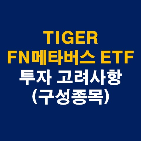 TIGER FN메타버스 ETF 소개 및 투자 고려사항 (구성종목)