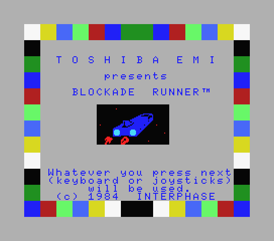 Blockade Runner - MSX (재믹스) 게임 롬파일 다운로드