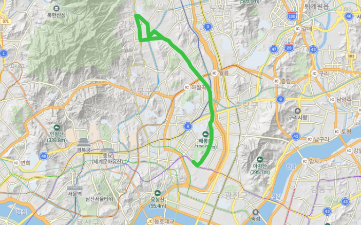[서울]1218번 버스 노선 정보 : 수유역, 가오리역, 휘봉고, 답십리역
