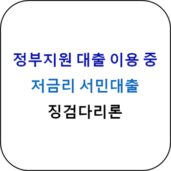 정부지원대출 이용 중 서민대출 - 징검다리론