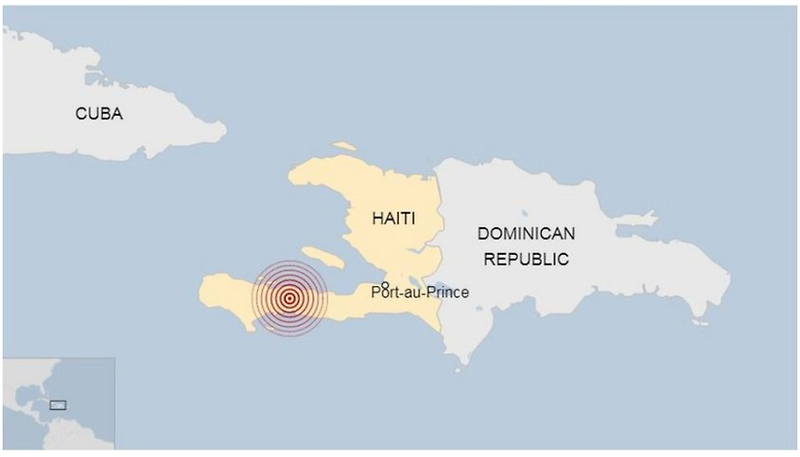 아이티: 7.2 규모의 대규모 지진으로 인해 많은 사망.부상자가 발생중