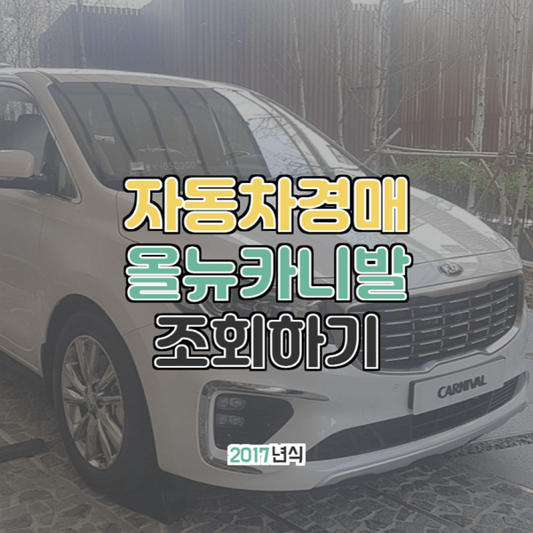 대법원 자동차경매 기아 올뉴카니발 2017년형
