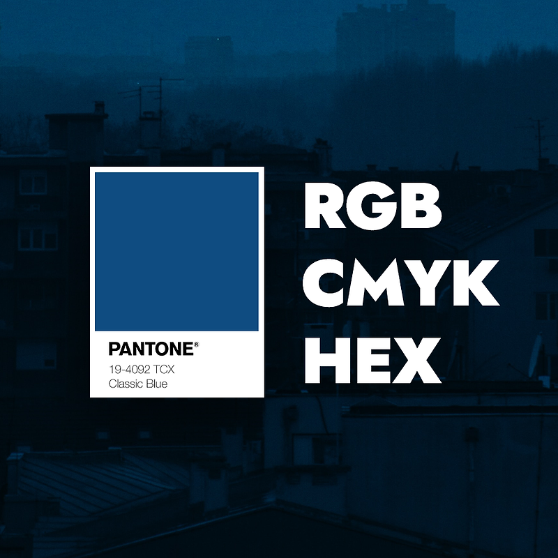 2020년 올해의 컬러 - 클래식블루 RGB / CMYK / HEX