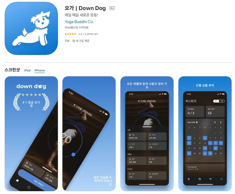 아이폰 요가 어플 추천 / 갤럭시 홈트레이닝 앱