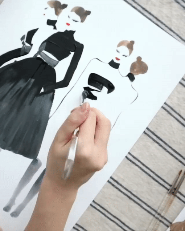 Draw black velvet dresses