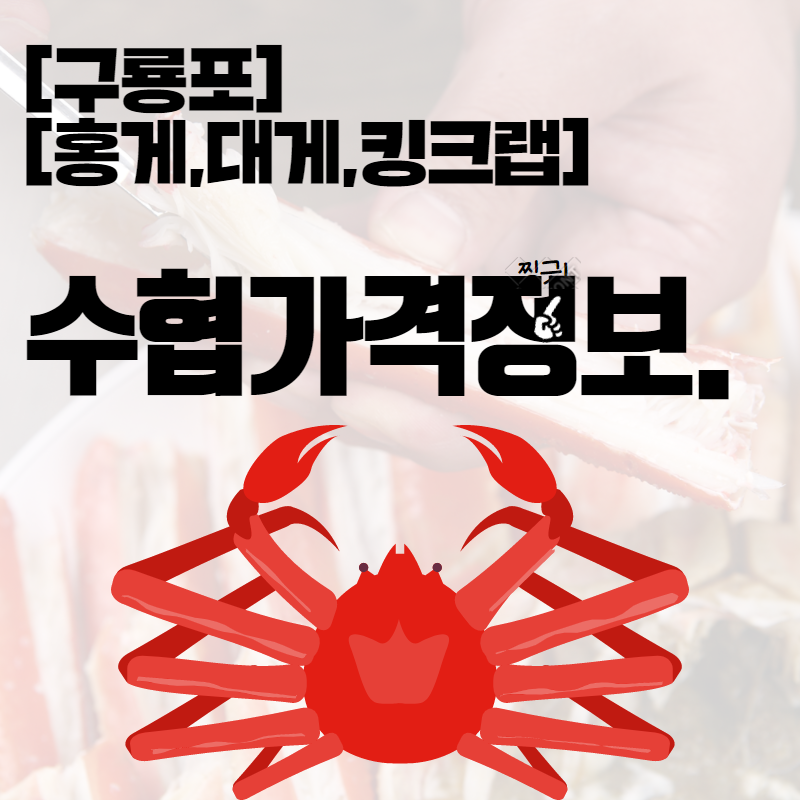포항 구룡포 홍게,대게 가격 정보