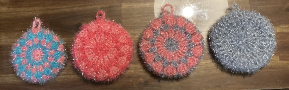 코바늘 수세미 뜨기의 요점! crochet kitchen scrubber