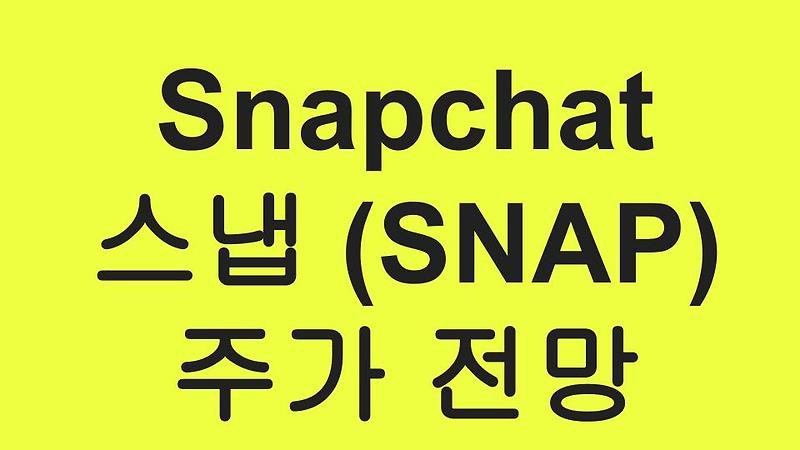 스냅(SNAP) 주가 전망 - 미국 주식 Snapchat 거래량 폭파 이유?
