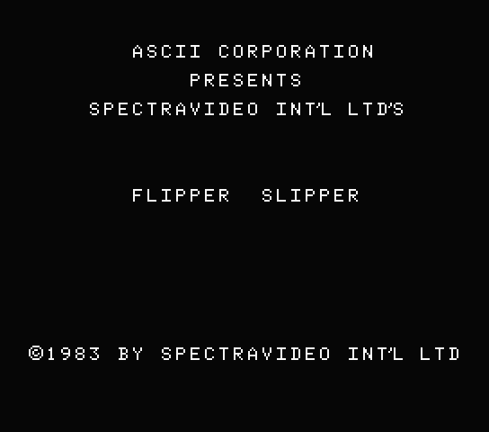 Flipper Slipper - MSX (재믹스) 게임 롬파일 다운로드