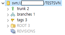 svn trunk, branches, tags 생성하기 (with svn:E160013)