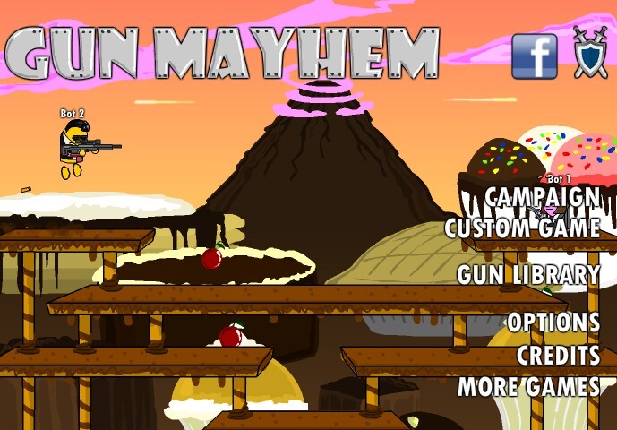[플래시게임] Gun Mayhem, 건메이헴, 총게임, 무료 플래시게임, 2인용 게임