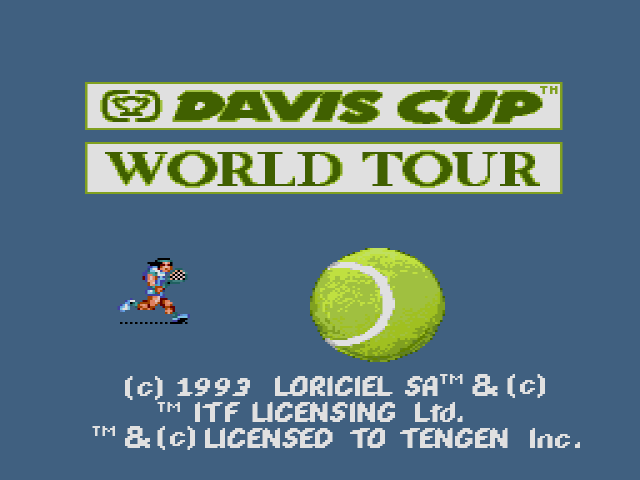 Davis Cup Tennis (메가 드라이브 / MD) 게임 롬파일 다운로드