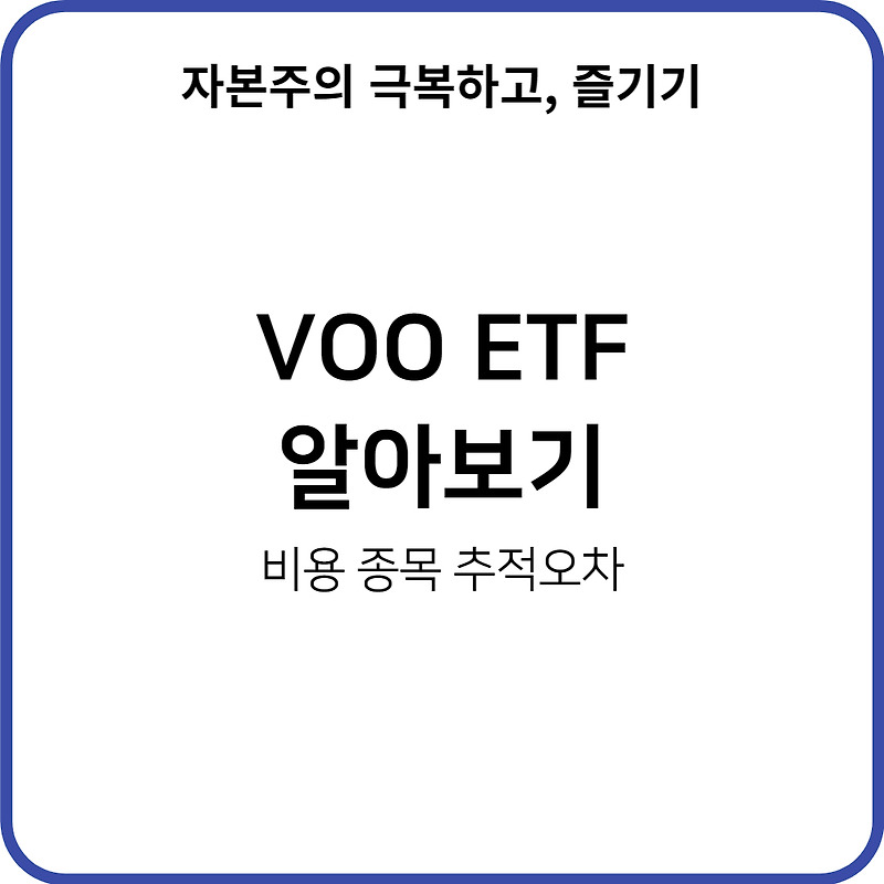S&P500 미국 500대 대표 기업에 투자하는 VOO ETF