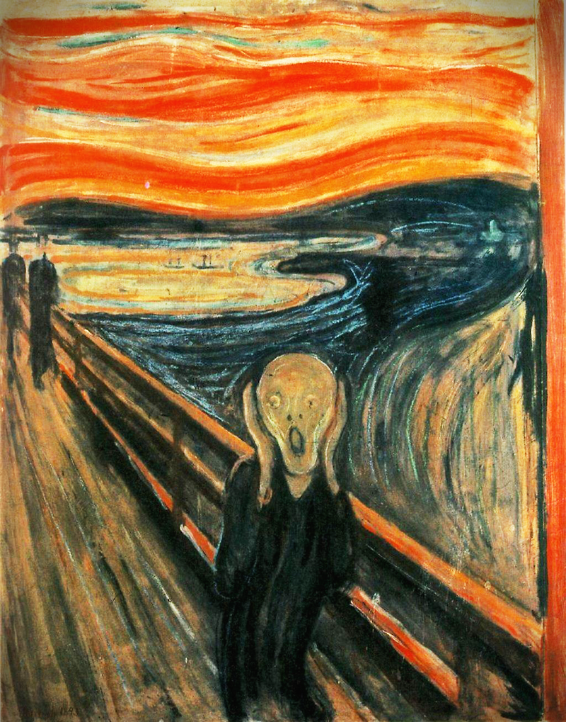 에드바르트 뭉크(Edvard Munch) 절규(노르웨이어: Skrik, 독일어: Der Schrei der Natur, 영어: The Scream of Nature)
