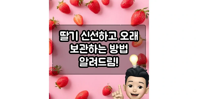 딸기 신선하게 오래 보관하고 깨끗하게 씻는 방법 알려드립니다.