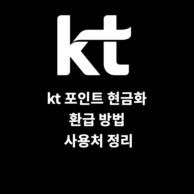 kt 포인트 현금화 환급 방법 사용처 정리