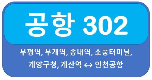 인천 302번 버스 노선, 시간표(인천공항 종점)