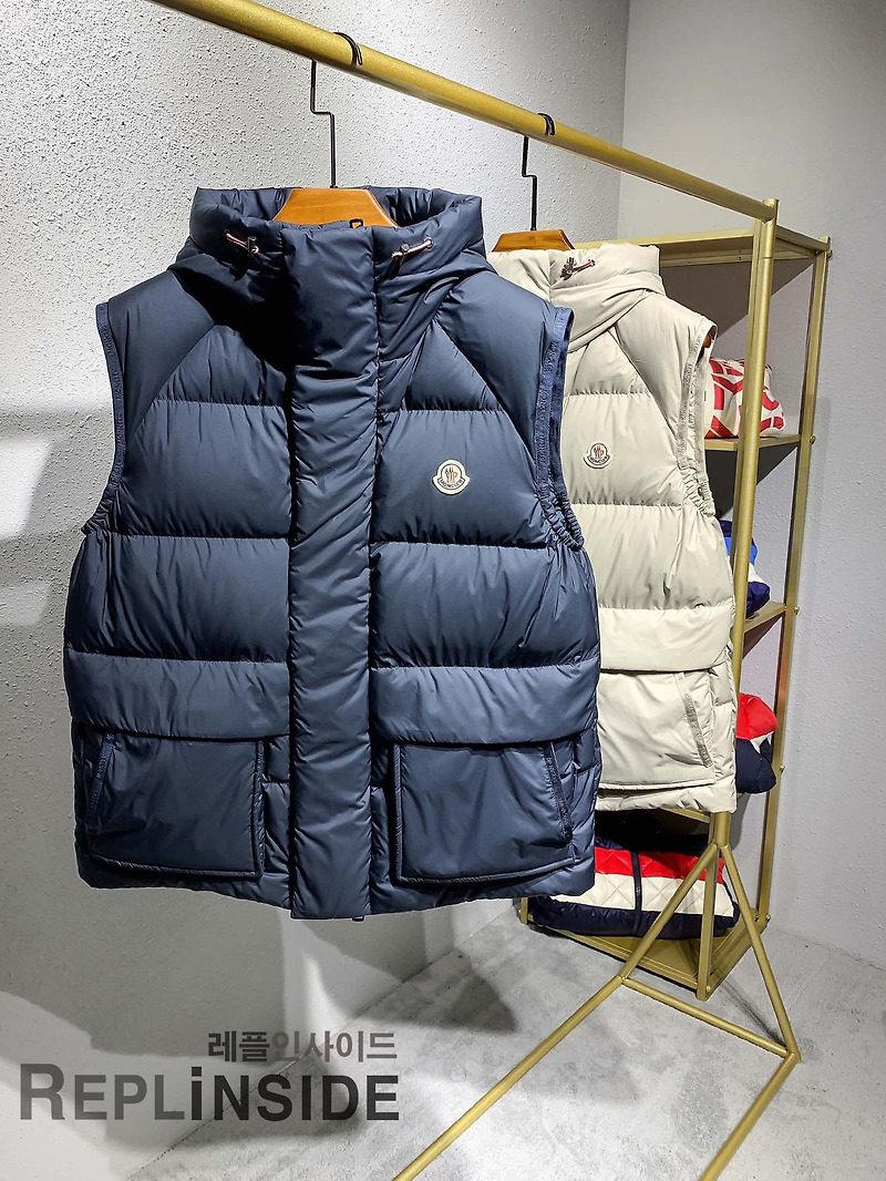 [MONCLER] 몽클레어 19FW GLACIER 패딩조끼 2가지 컬러 네이비/베이지 남성용