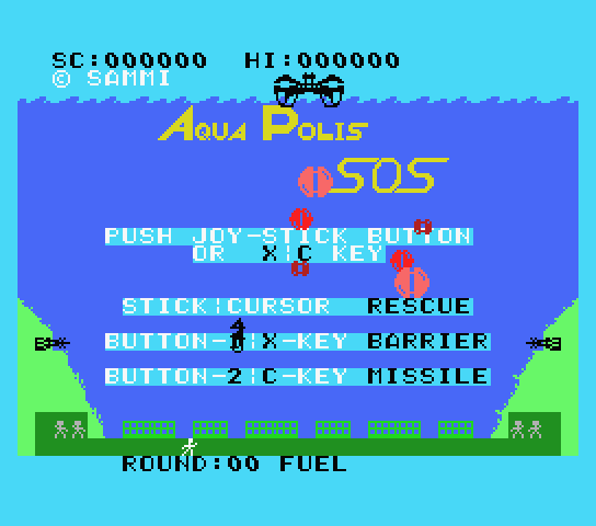 Aqua Polis SOS - MSX (재믹스) 게임 롬파일 다운로드