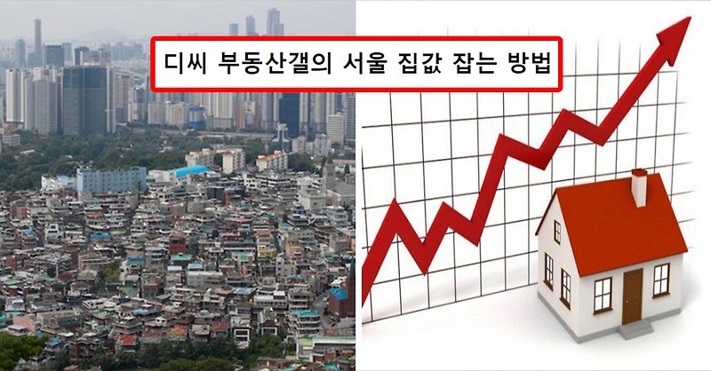 디씨 부동산갤의 저세상 서울 집값 잡는 방법