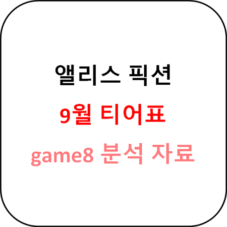 앨리스 픽션 - 9월 티어표, 신캐릭 반영