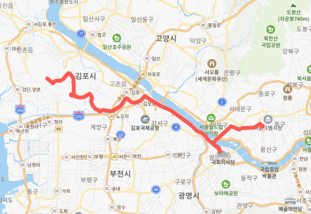 [광역] 1101번버스 노선, 시간표 : 인천 마전지구, 함정역, 신촌역, 서울역