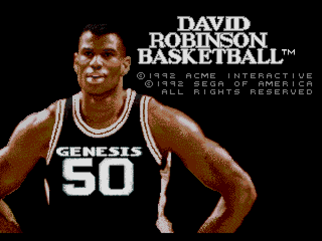 David Robinson Basketball (메가 드라이브 / MD) 게임 롬파일 다운로드