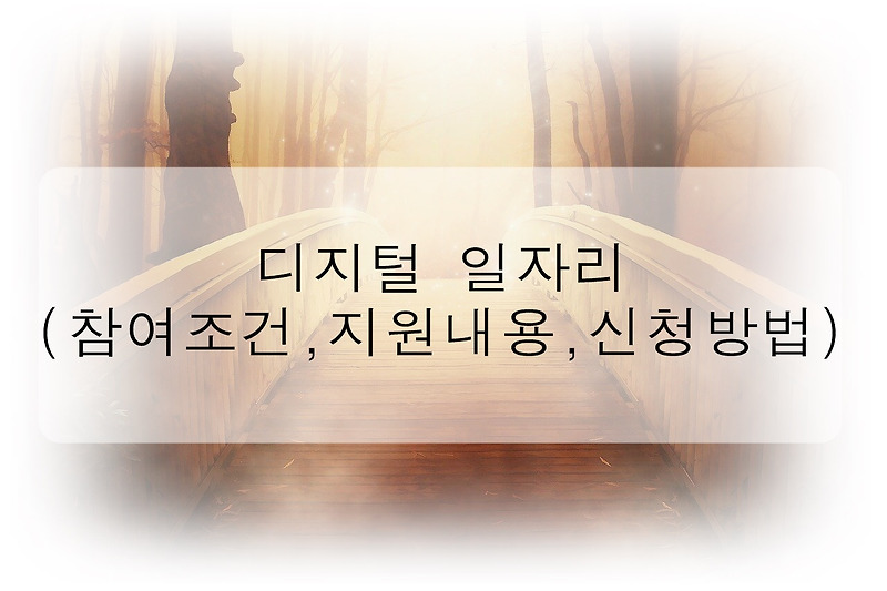 청년 디지털 일자리 사업 (참여조건, 지원내용, 신청방법)