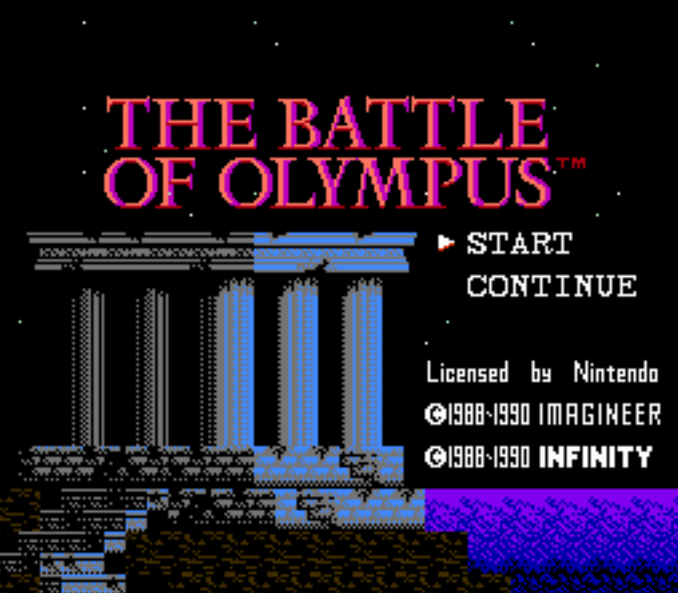 NES ROMS - The Battle of Olympus (EUROPE / 유럽판 롬파일 다운로드)