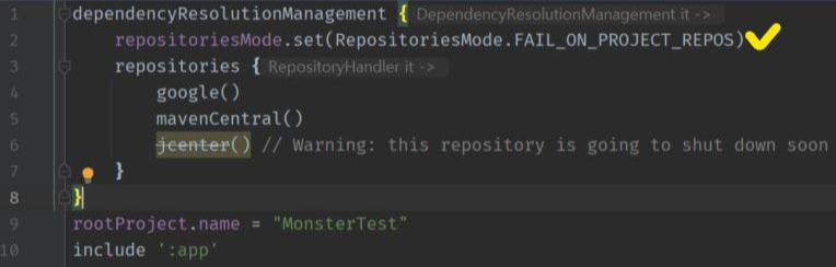 [Error] but repository 'maven' was added by build file 'build.gradle'