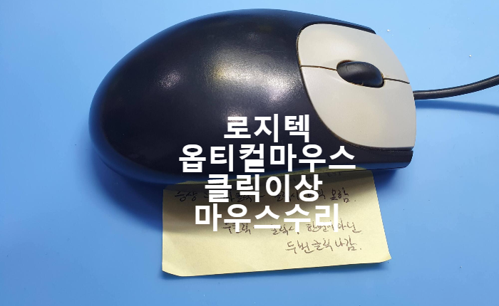 경기 김포에서 택배로 보내온 로지텍 옵티컬 마우스 m-bj58 마우스 좌우 클릭 이상 마우스 수리
