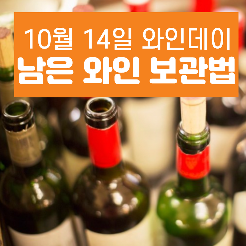 10월 14일은 와인데이~ 와인 보관법을 알고 계신가요?