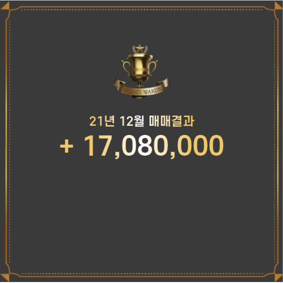 [매매결과] 21년 12월 매매 결과(총 손익: 17,080,000)