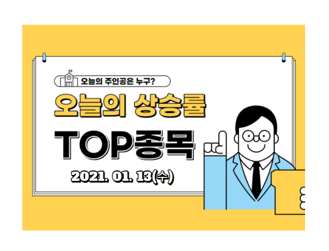 오늘의 상승주 TOP 30 (2021.01.13,수)